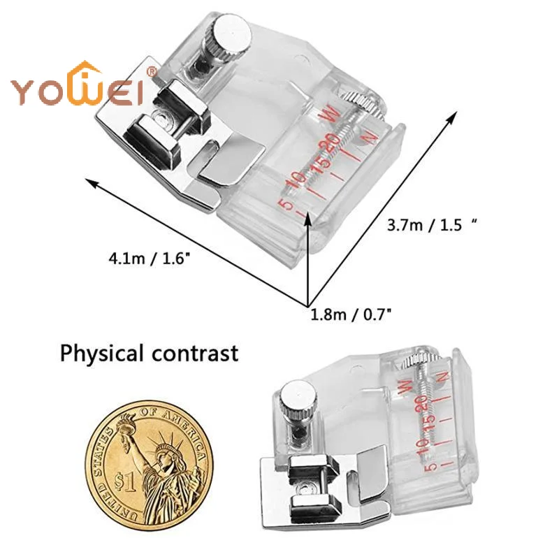 Latest Adjustable Bias Tape Binding Foot Snap Presser Foot 6290 For Brother And Most Low Shank Sewing Machine Accessories