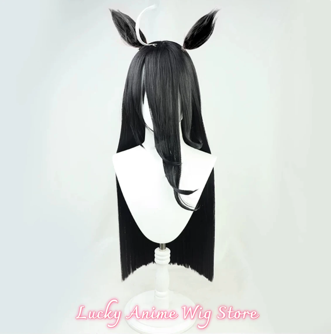 Uma Musume Pretty Derby Oguri Cap Cosplay Wig Halloween Anime Party Synthetic Heat Resistant Ears Tail Silver Grey Wig