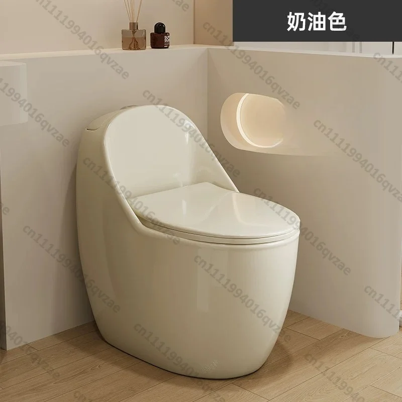 Egg-shaped Personalized Creative Color Toilet Siphon Small Household Water-saving Ordinary Toilet