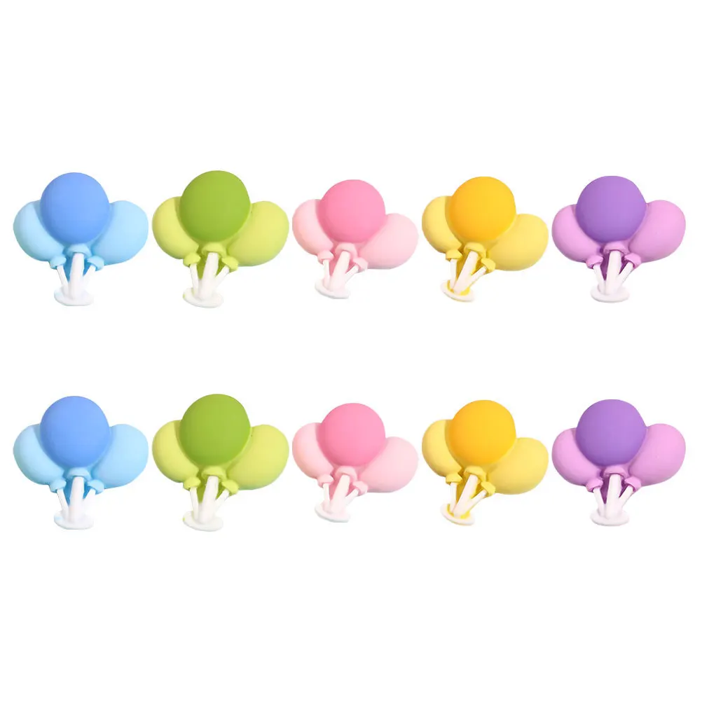 

10Pcs Resin Cloud Balloon Charms Semi-Dimensional Flatback Embellishments for DIY Phone Case Hair Clip Shoe Decoration Craft