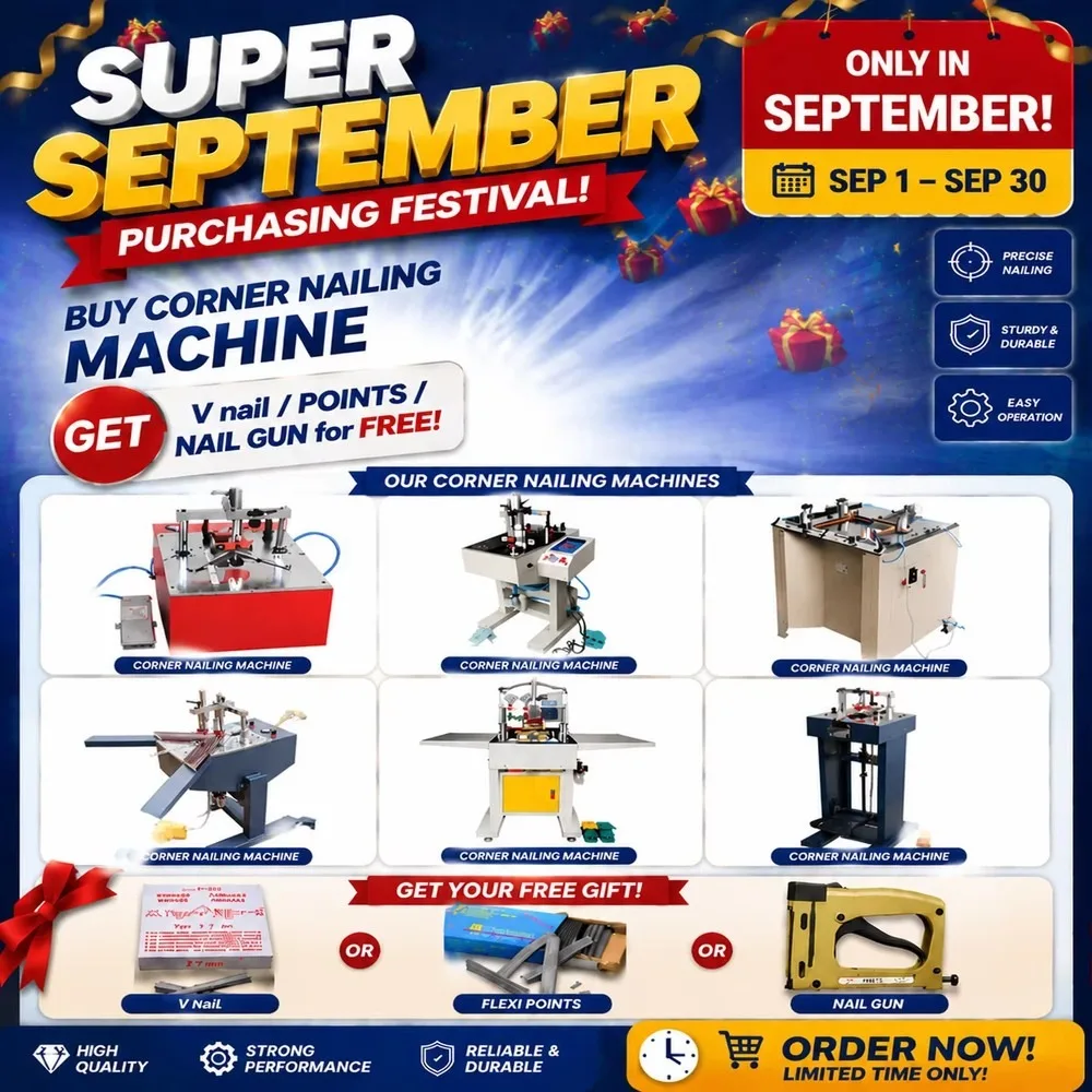 Picture Frame Corner Nailing Machine for Moulding with Free V Nail Flexi Points or Nail  Gift Pneumatic Joiner