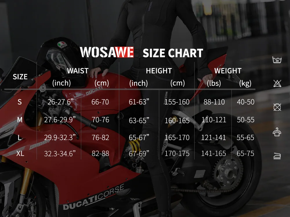 WOSAWE Women Motorcycle Riding Pants High Waist Stretch Leggings with Removable Knee Pads Reflective Slim Moto Biker Gear
