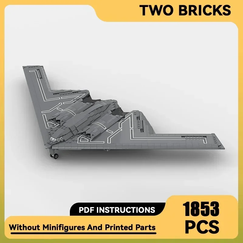 Military Fighter Model Moc Building Bricks 1:72 Scale B-2 Bomber Technology Modular Blocks Gift Christmas Toys DIY Sets Assembly