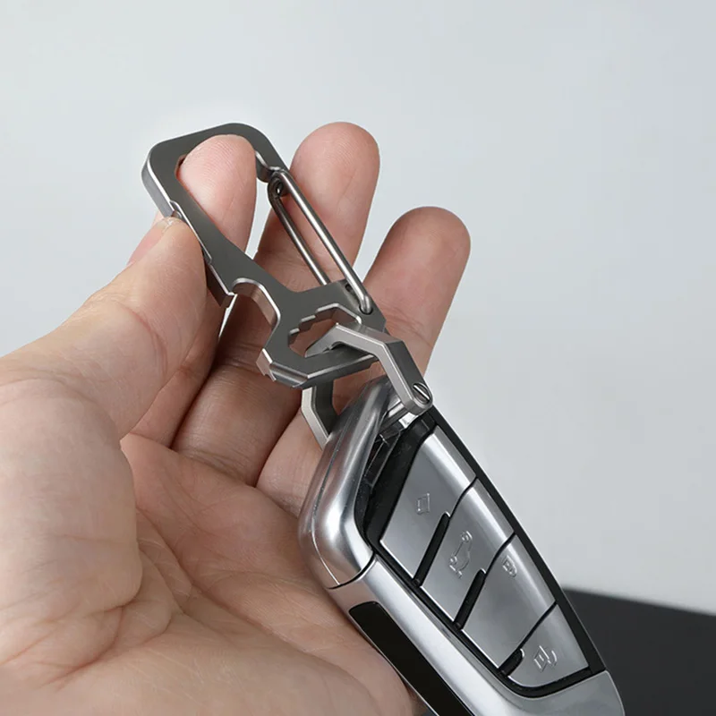 D-förmige Mehrzweck-Mini-Schnalle aus Titan, Schlüsselanhänger, Autoschnalle, Outdoor-Werkzeug – Detail 4