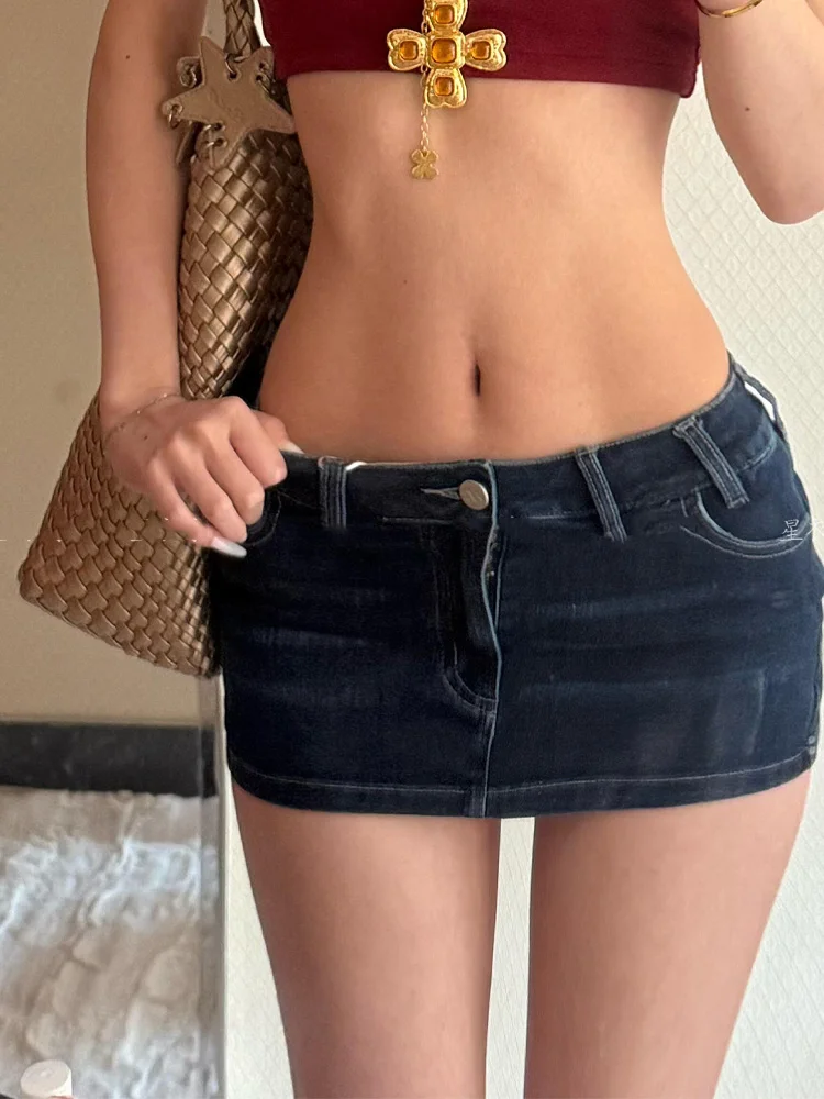 

Street Style Hot Girl Casual Camouflage Denim Cargo Skirt for Women Summer Multi Pocket High Waist Straight Long Skirt