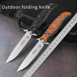 Camping portable self-defense sharp fruit knife outdoor folding knife multifunctional high hardness wilderness survival knife