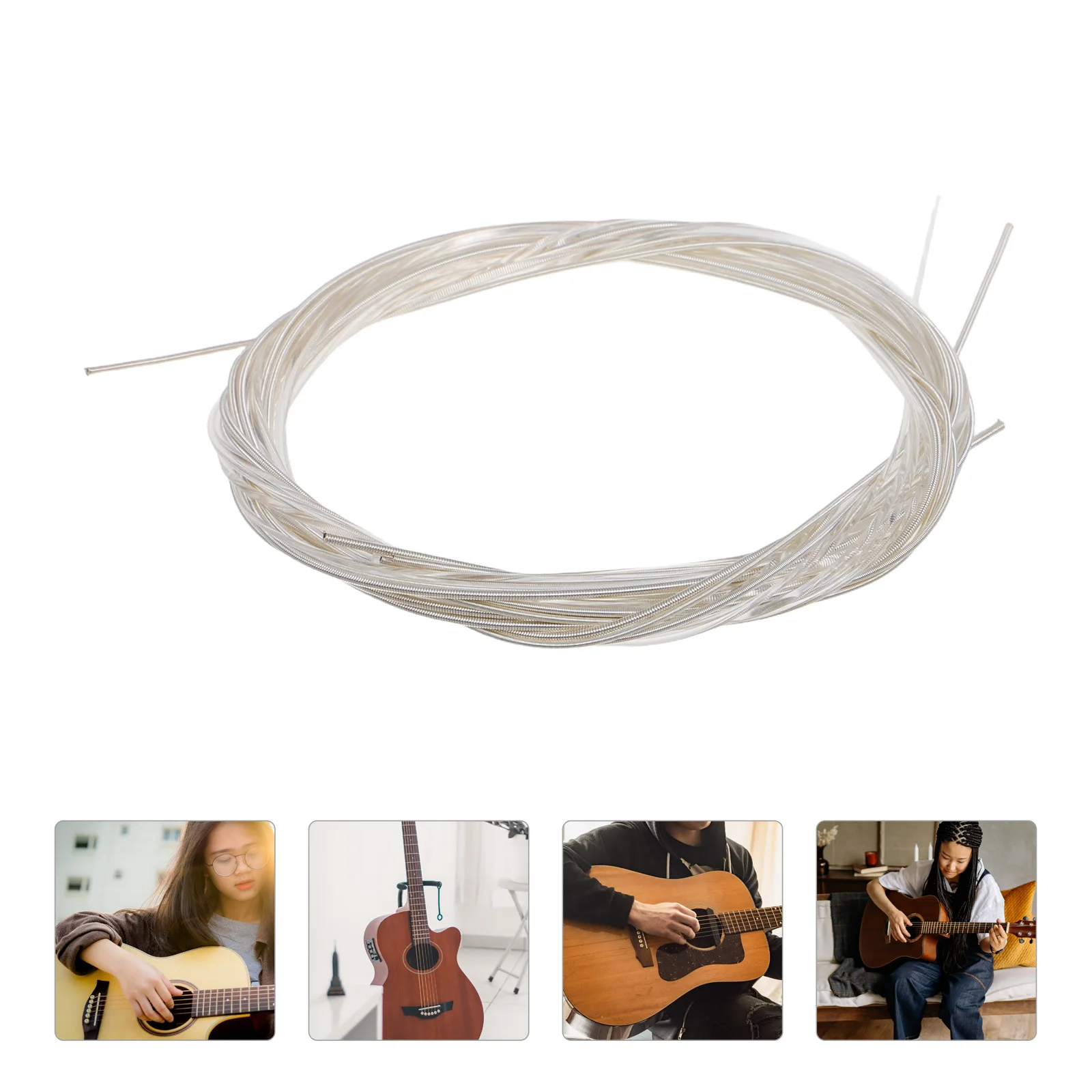 

1 Set Of Classical Guitar Strings Replacement Nylon Strings Durable Long-Lasting Bright Clear Sound Universal Fit Folk Ukulele
