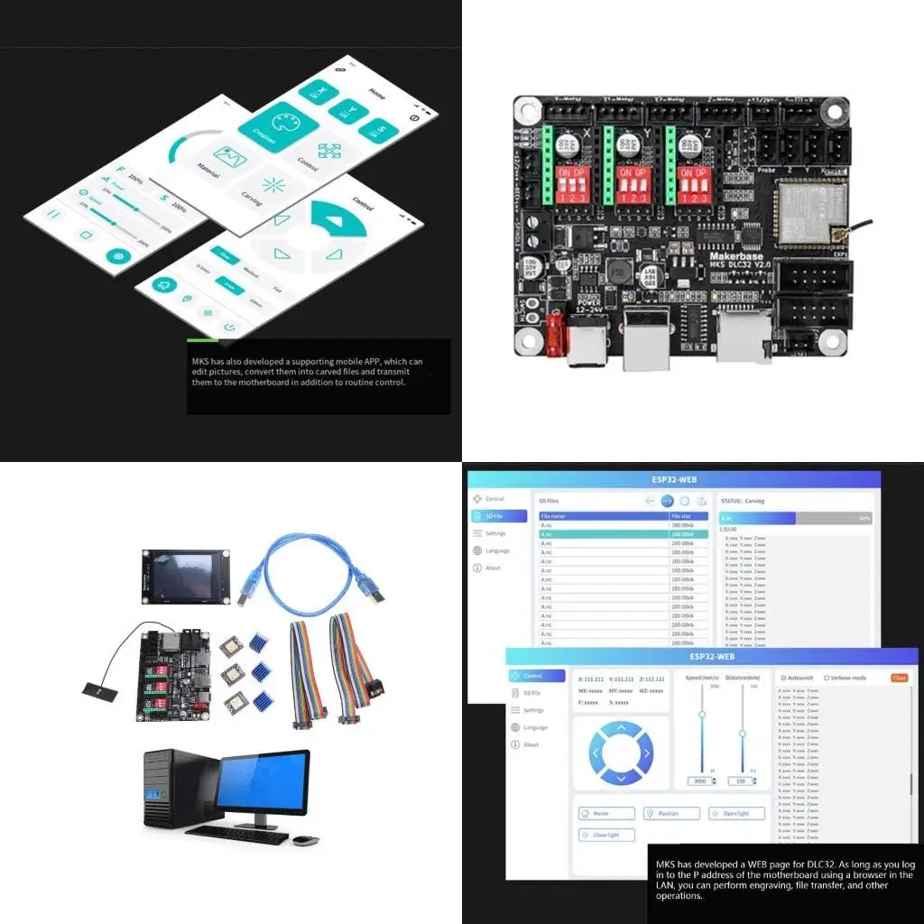 

Y1UB MKS- DLC32 v2.1 Плата управления машиной гравера GRBLTS24-R