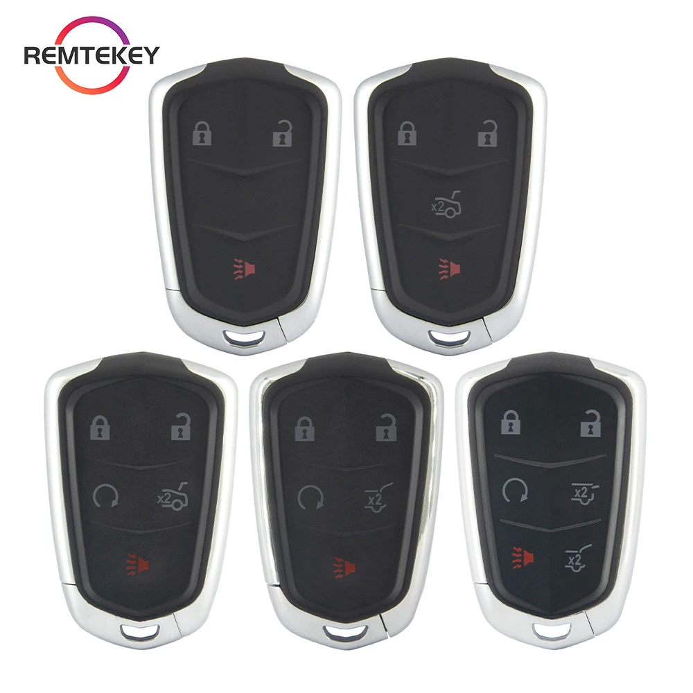 

REMTEKEY автомобильный смарт ключ-Брелок Shell Remote чехол FCC HYQ2AB HYQ2EB для Cadillac Escalade ESV ATS CTS SRX XTS 3/4/5/6 кнопок