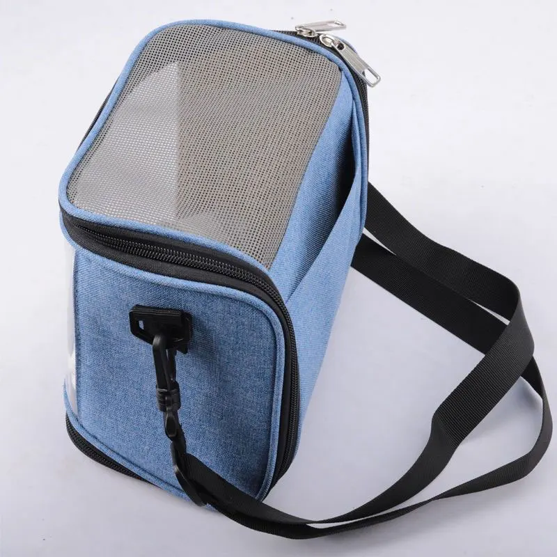 Transparent outdoor small pet outing bag, messenger bag, bird cage outing bag, foldable, reusable, durable