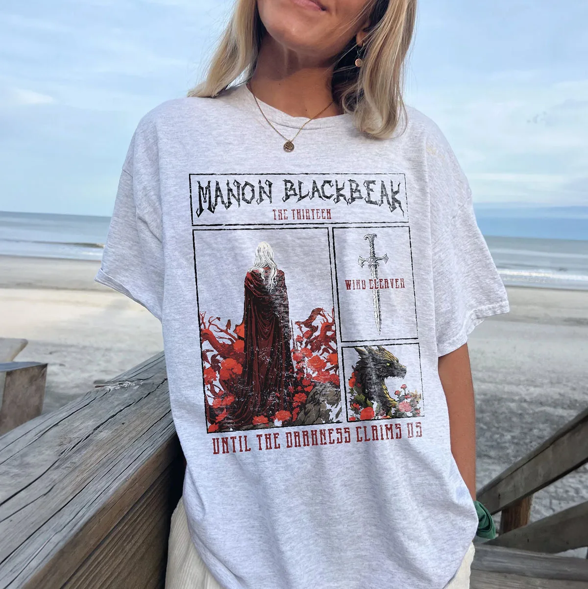 Manon Blackbeak Shirt Cotton Shirt Loose Fantasy Apparel Y2K Top The Thirteen Shirt Abraxos Licensed Throne Of Glass Top