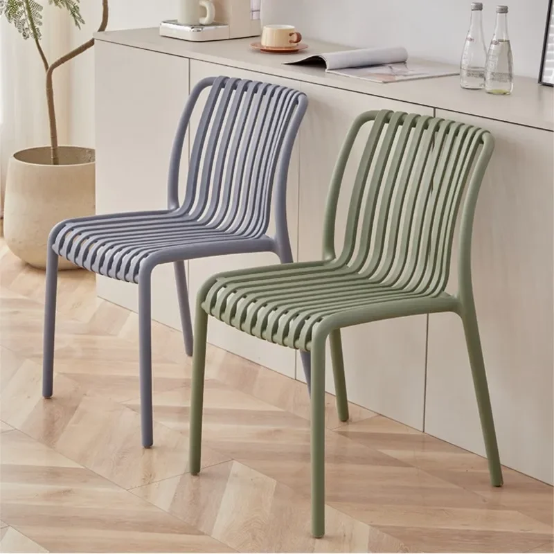 Balcony Plastic Backrest Leisure Luxury Chair Home Restaurant Dining Room Chair Sillas Para Comedor Beach Chairs For Kitchen - Image 2