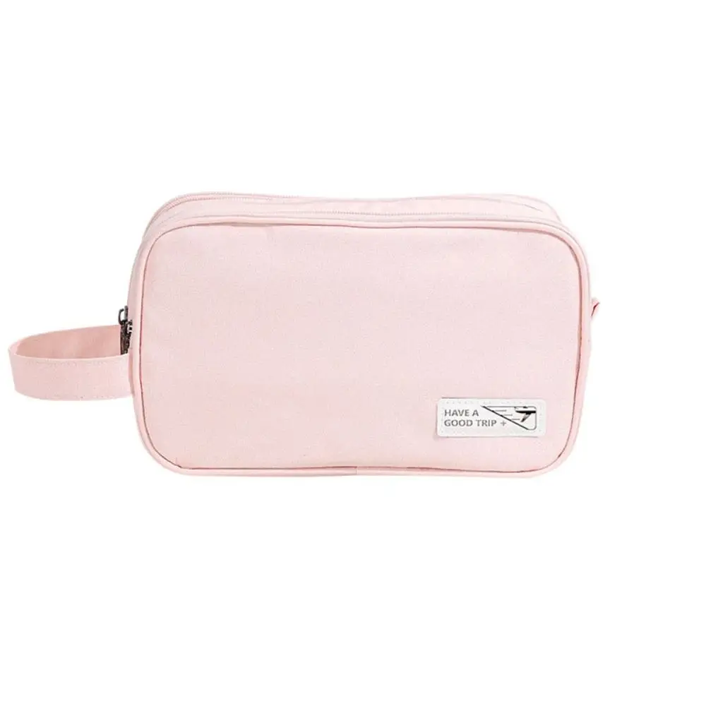 Multifunctional Advanced Cosmetic Bag Large Capacity Handheld Travel Makeup Bag Lay-Flat Design Spacious Cosmetic Organizer Bag