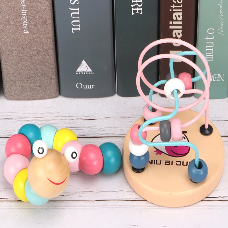 Деревянные игрушки Монтессори для малышей 1, 2, 3 лет, обучающие развивающие игры, сенсорные бусины, лабиринт, головоломка, сортировщик, блоки, башня
