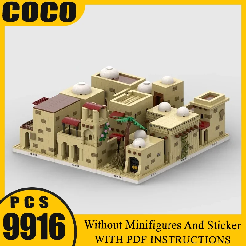 

Moc Building Bricks Modular Ancient Egypt Diorama Model Technology Street View Blocks Construstion Temple Toy DIY Assembly Gifts