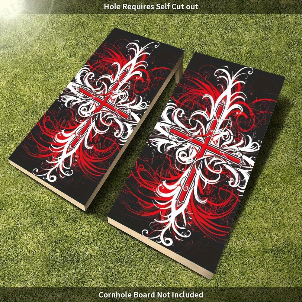 ملصق بنمط وشم متقاطع، شارات رمل من الفينيل المسطح ثنائية الأبعاد - صديقة للميزانية وقيمة عالية، خالية من الفقاعات وسهلة اللصق، وات #4