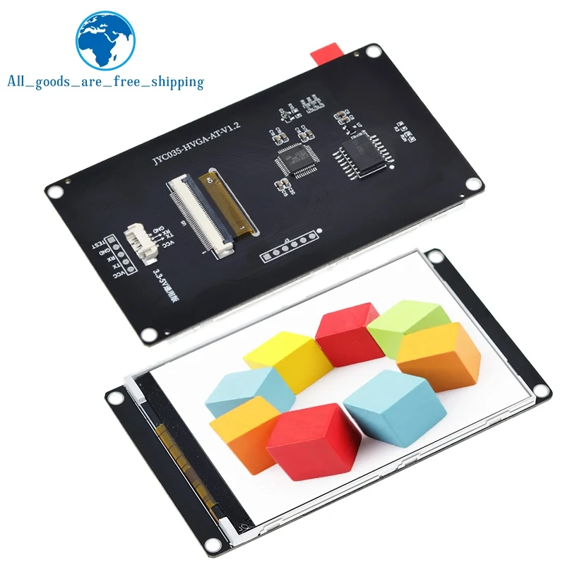 TZT 3.5 Inch TFT 320*480 Resolution 3.3V-5V UART MCU Serial Communication Flash 64MB Without Touth For Arduino UNO R3 MEGA