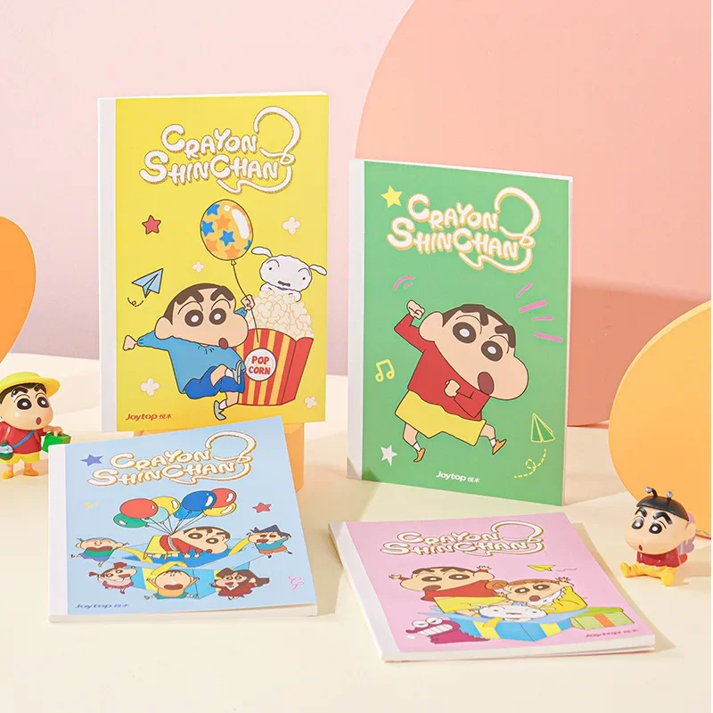 Crayon Shin-chan Cordless Loose-leaf A5 Size Plastic Sleeve Book Cartoon Notebook Cute Horizontal Line Notepad Student Stationer