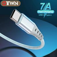 OTTWN 7A Type C Cable Nylon Braided Fast Charging 60W USB C Data Cord For Xiaomi 14 Redmi 13 Oneplus 12 Realme POCO 0.3/1/2M