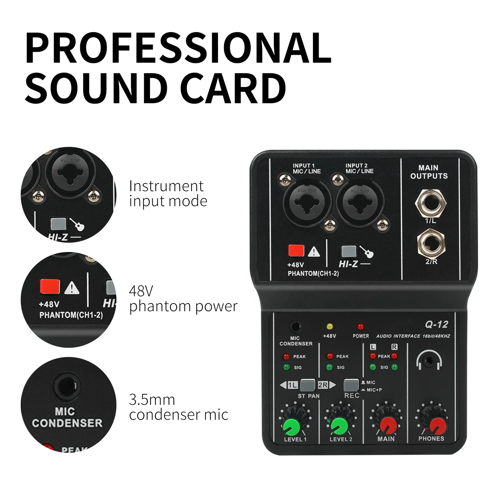 Ten items TLF Xtuga Best Selling Products 2023 New Mini Professional 2  Recording USB Small o Sound Cards Mixers