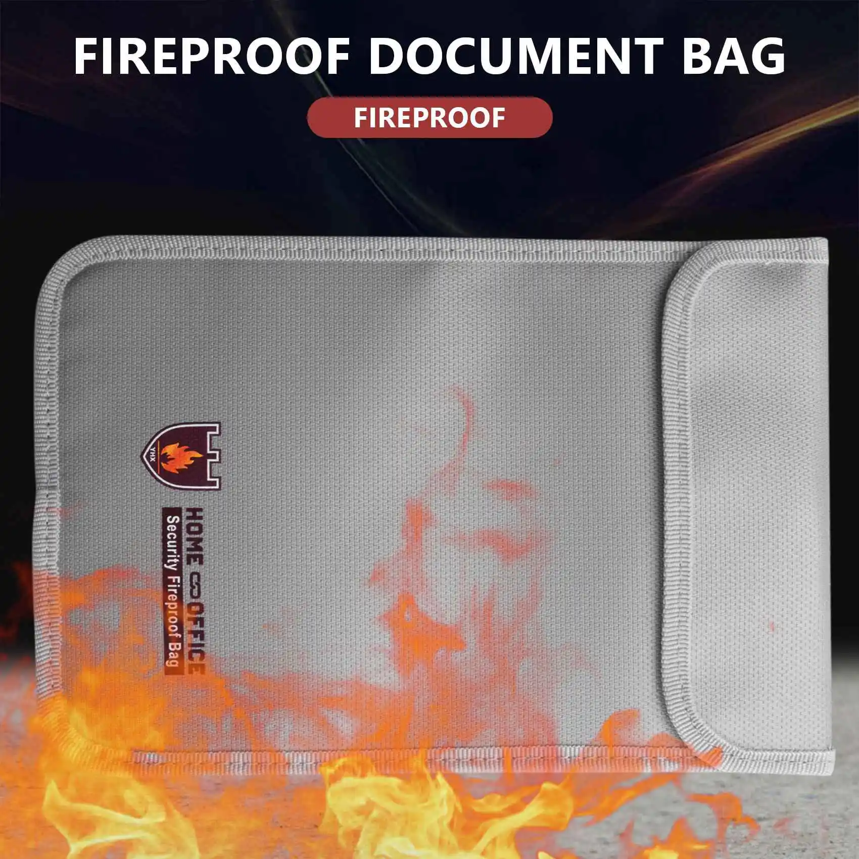 

Sensitive Document Case Cash Box Security Waterproof Fireproof Bag New