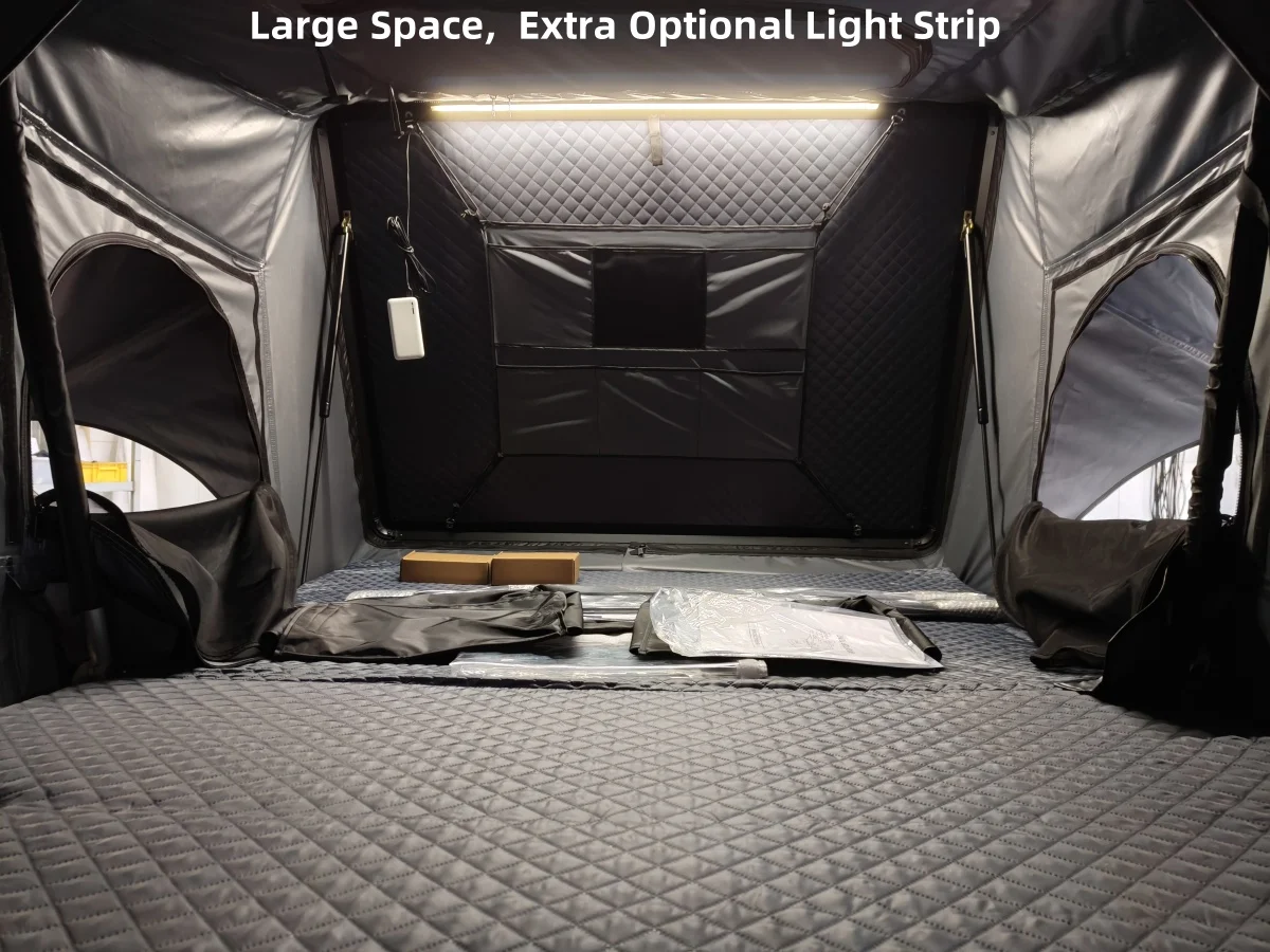 Large Side Opening Four-Season Foldable Aluminum Shell Rooftop Car Tent Quick Automatic Opening One Bedroom Annex Waterproof