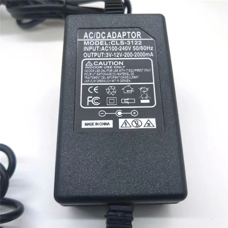 AC DC Transformator 12V Ladegerät Netzteil 220V bis 3V -12V 2A EU US LED Netzteil einstellbar
