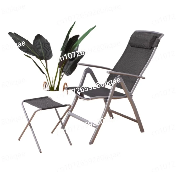 Home Tourist Aluminum Furniture Chaise  Nordic Folding Beach Chair Recliner Outdoors Portable Office Balcony Beach Chair