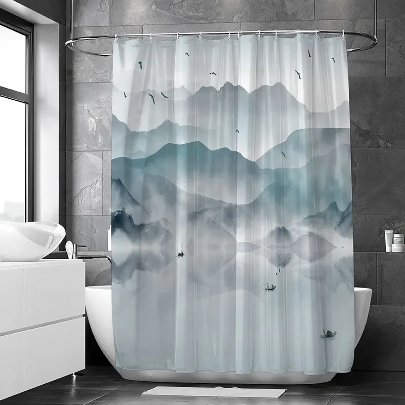 Flower and Bird Shower Curtain Waterproof Bathroom Decorative 3D Printed Fabric Decorative Shower Curtain cortina de la ducha