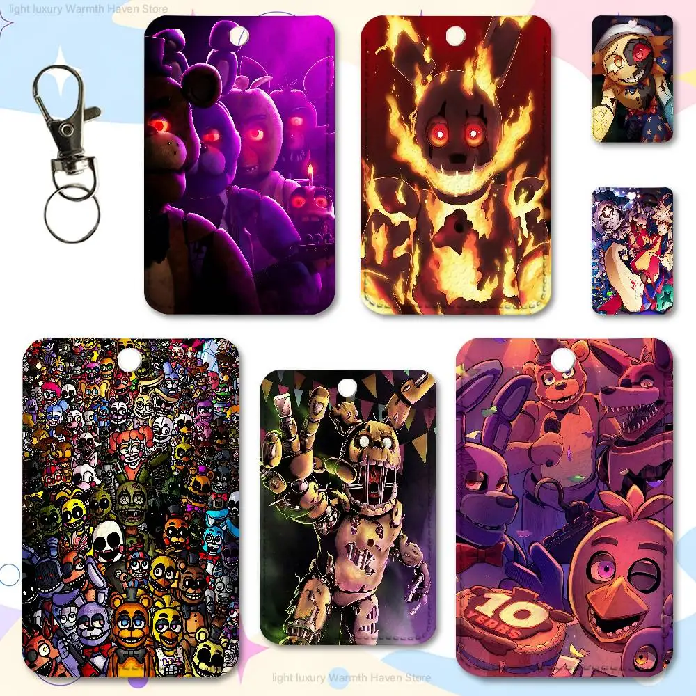 

Cute W-FnafS Custom Access Card Case Leather Card Holder Transportation Card Case Gifts