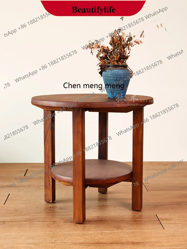 d178 Reproduction of the vintage side table \ Retro wabi-sabi style designer creative side table