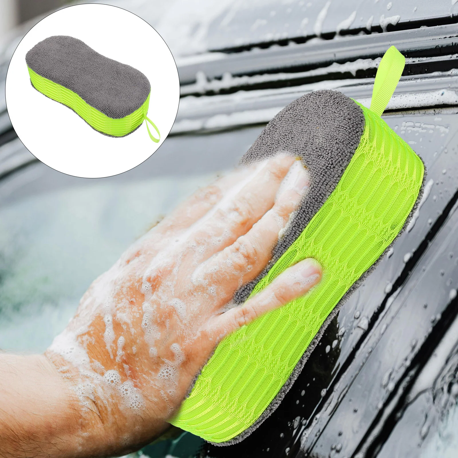 Car Wash Sponge Cleaning Supplies Refill Sponges Chenille Wax Applicator Pad Scrub Detailing