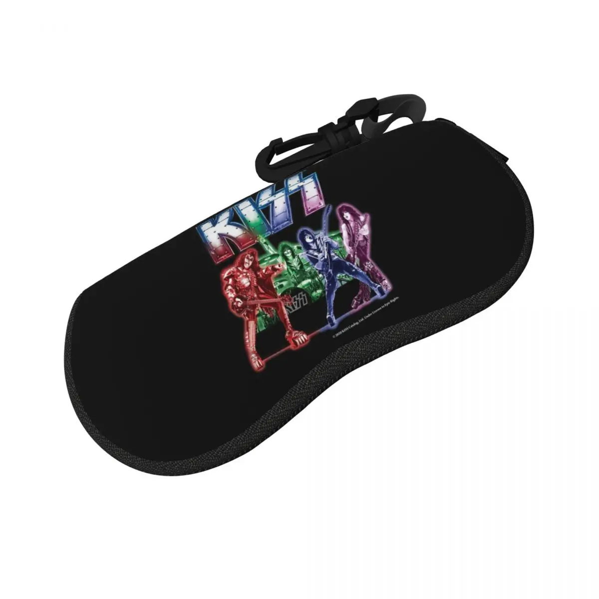 

Heavy Metal Kiss Band Shell Glasses Case Protective Sunglasses Box Women Men Soft Eyeglasses Bag Pouch
