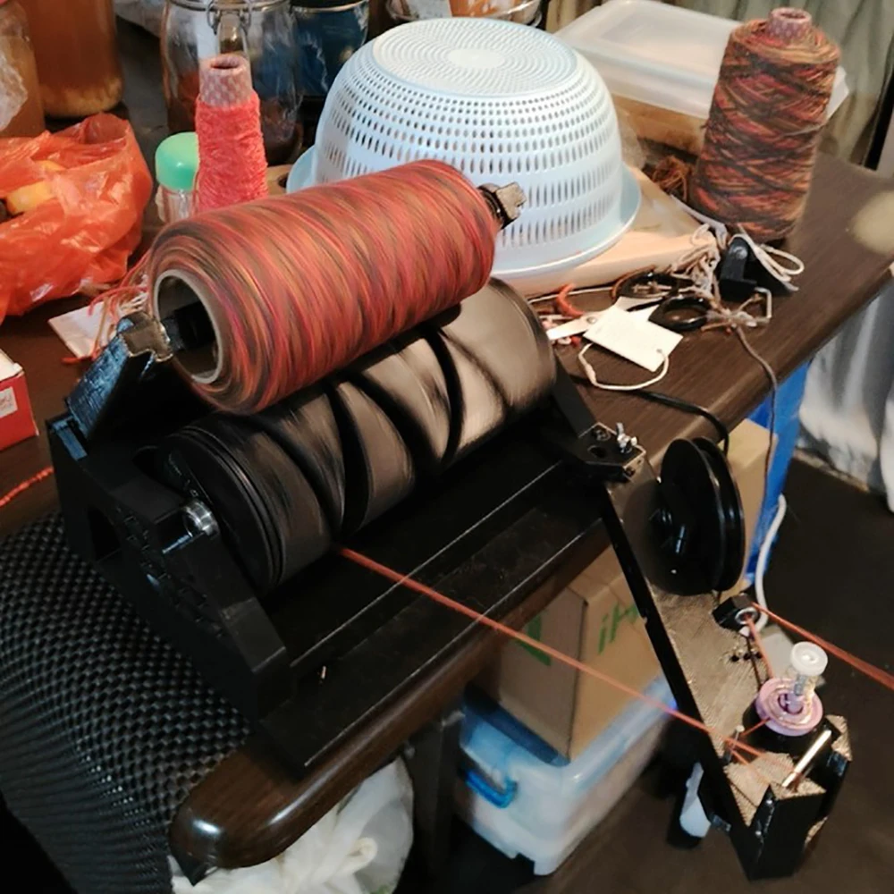 AC 100-240V Mini Yarn Winder with Length Calculator & Weight Detection Desktop Electric Yarn Rewinder for Precision Winding