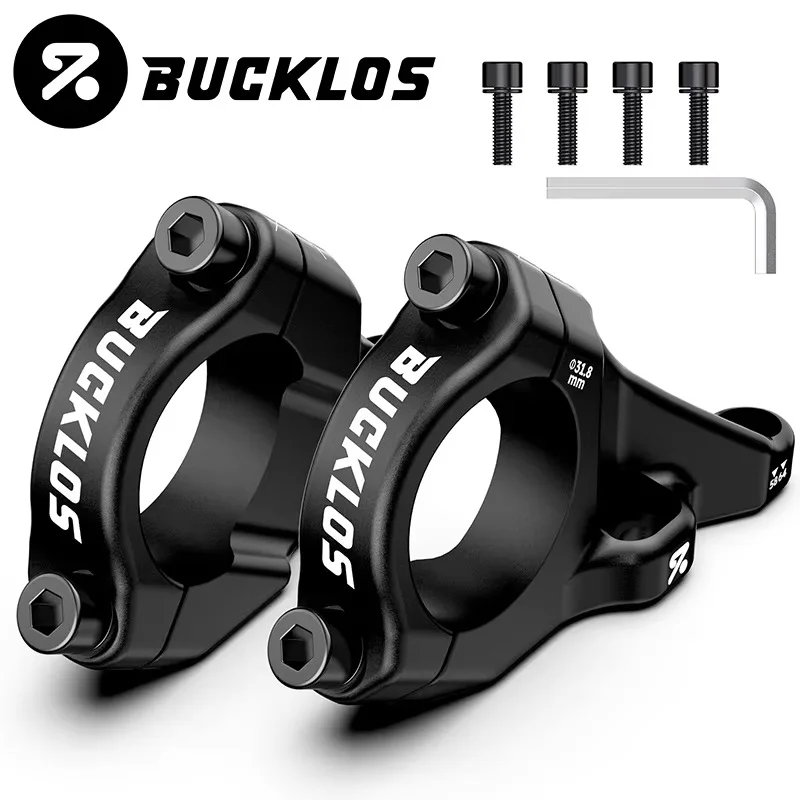 Bucklos Direct Mount Stem Mountain Bike 31.8mm/ 35mm Bar Clamp Mtb Handlebar Stems 2 Pieces Lightweight Split Bicycle Stem Part