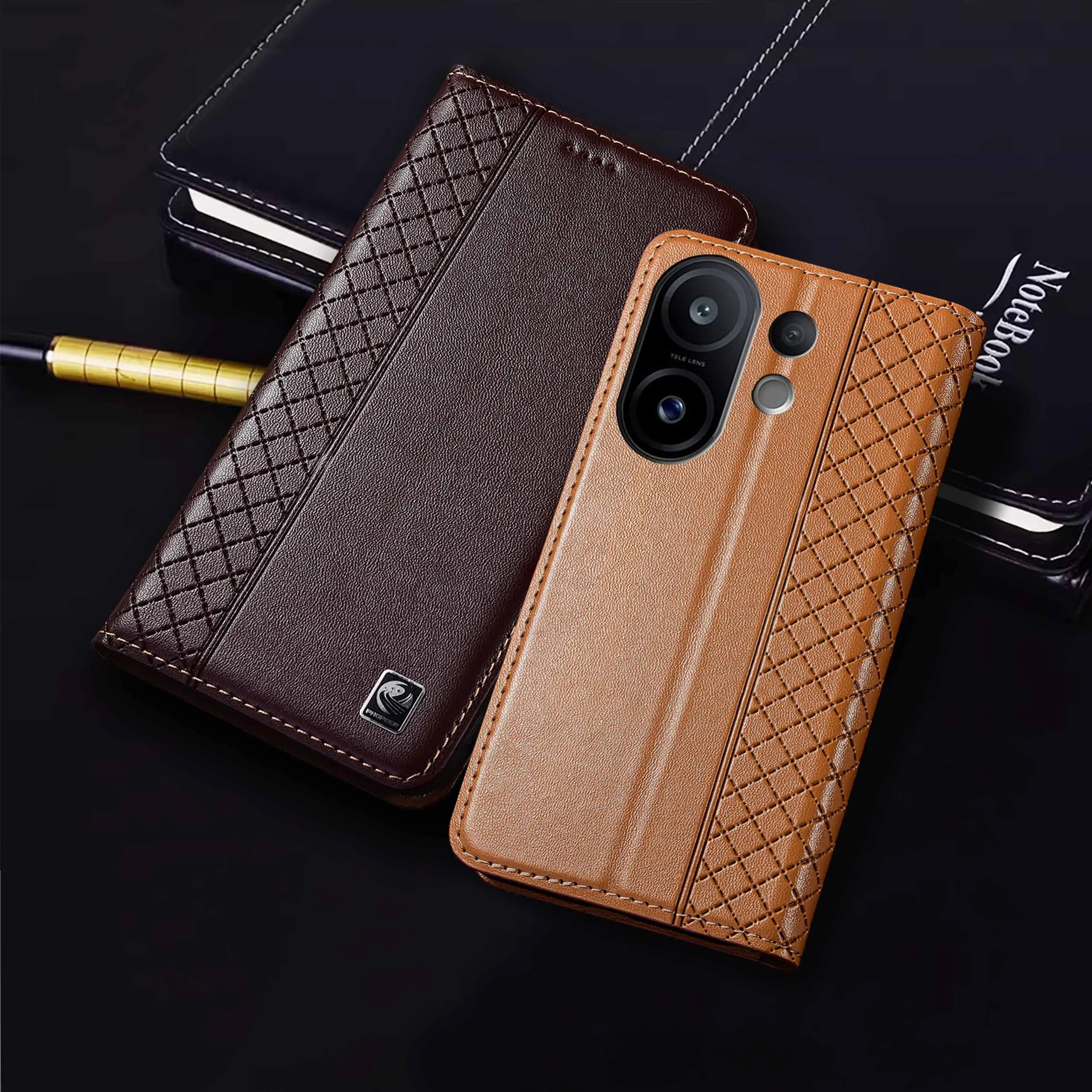 

For Vivo S16 S16e S17 S17T S17E S18 S18E S19 S20 S30 Pro Plus Mini Napa inner Pattern Of Genuine Leather Flip Phone Case Cowhide