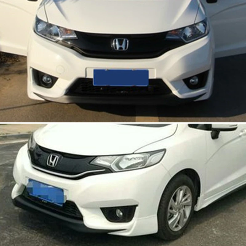 For Honda Jazz Fit 2014 2015 2016 Year Front Bumper Lips Body Kit Accessories 2 Pcs