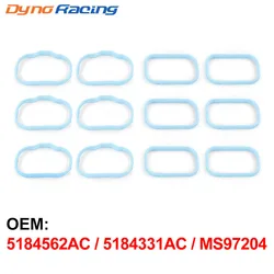 12PCS/SET Intake Manifold Gasket Set Plenum Gasket For Chrysler For Dodge For Jeep Ram 2011-2019 5184562AC 5184331AC MS97204