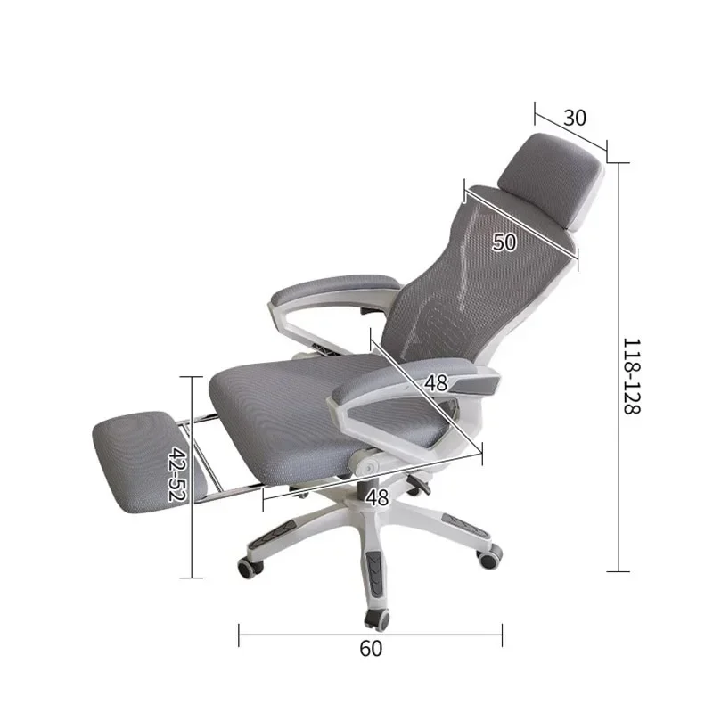 Cadeira ergonômica do escritório com rodas para meninos, Cadeira confortável do jogo, mobília home, decoração luxuosa