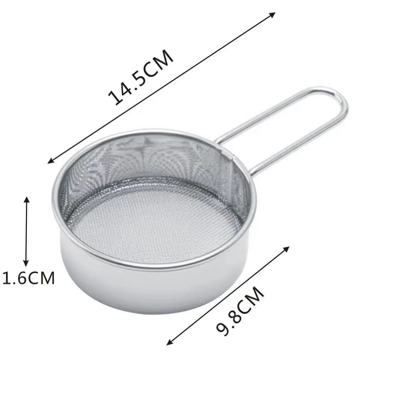 

Household Flour Sieve Stainless Steel Fine Mesh Strainer Flour Sifter For Baking Handle Flour Sieve Sifter Baking Accessories
