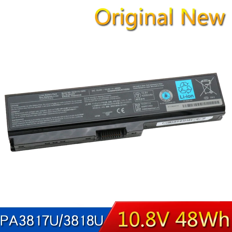 Original PA3818U PA3817U-1BRS Laptop Battery For Toshiba Satellite L645 L655 L700 L730 L735 L740 L745 L750 L755 PABAS227 S228