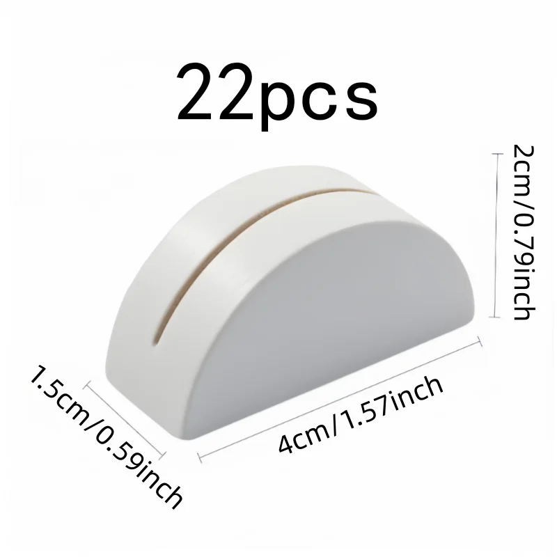 22 pcs Semi Circle Wood Bases Natural Wood Finish, designed for Wedding Table Settings, Aesthetic Minimal Design