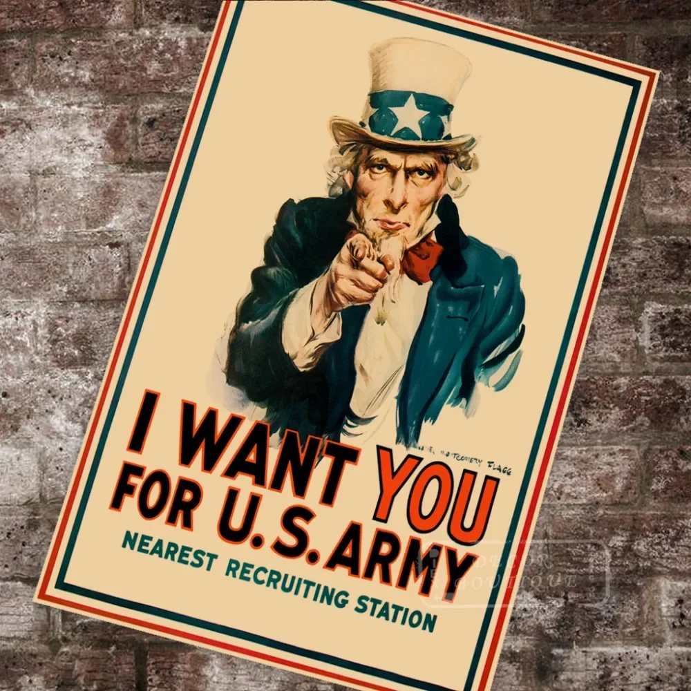 WW1 WW2 ملصق حرب عتيق ، أريد منك الجيش الأمريكي ، لوحات قماش كلاسيكية ، ملصقات جدارية ، ملصقات ، ديكور منزلي ، هدية