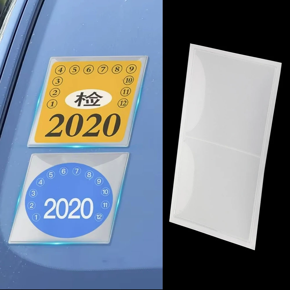 Windshield ESD Sticker Car Tax Disc Holders Auto Insurance label Stickers Tear-free Bag Annual Inspection Bag Accessories
