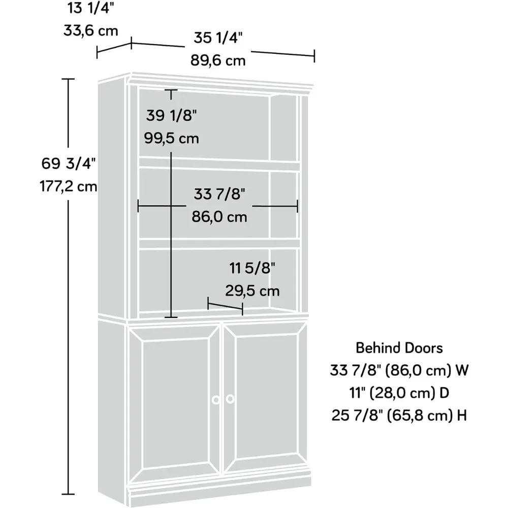 Estantería de almacenamiento con puertas para sala de estar, estante de libros con estantes de pared, mueble para Cd, con acabado de castaño, carrito de soporte de madera