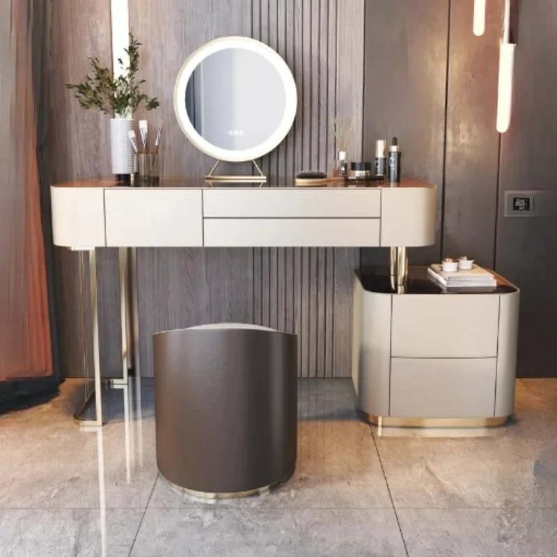 Smart Home Professional Storage Dressing Table Makeup Led Lights Mirrors Desk Dresser Organizer Modern Coiffeuse De Chambre Ro
