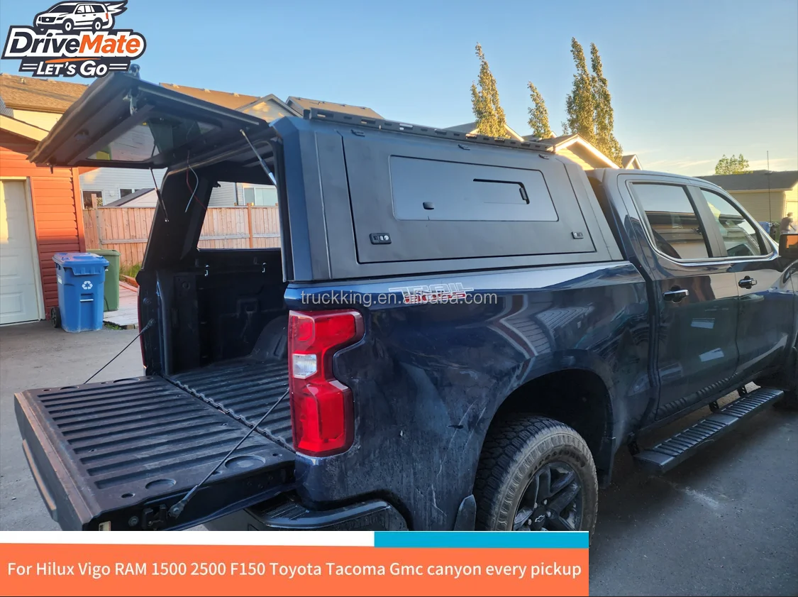 

Truck Camper Black Canopy 4x4 Pickupk Truck Canopy Customizable for Jac-t8Hilux Vigo RAM 1500 2500 F150 Tacoma Gmc canyon