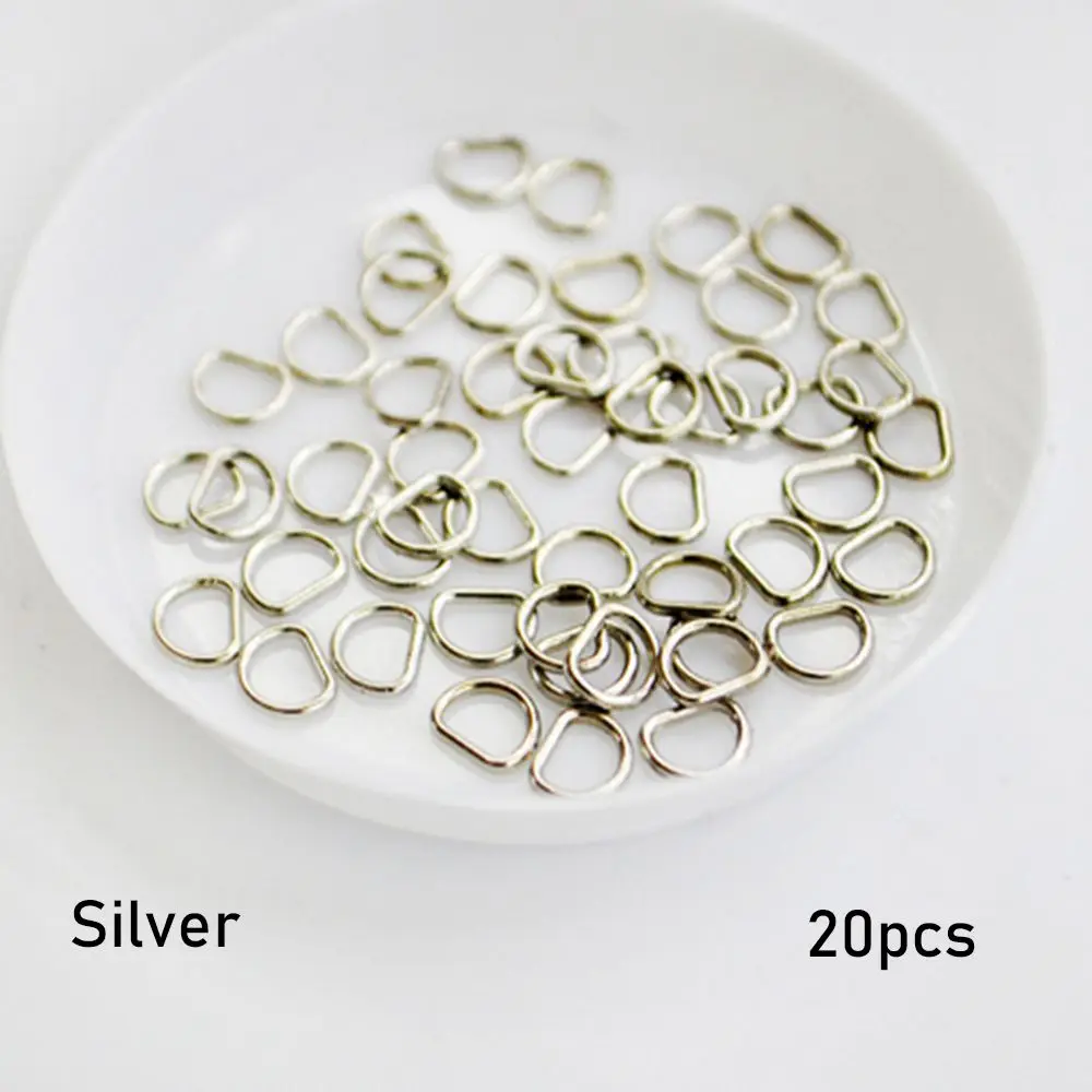 10/20pcs 7mm Mini Ultra-small  Diy Dolls Buckles  Bags Accessories Belt Buttons D-Buckle