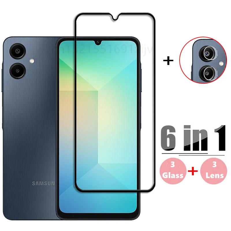 For Samsung Galaxy A06 Full Cover Tempered Glass Samsung Galaxy A06 A05 A05s Screen Protector 9H Lens Film Samsung Galaxy A06