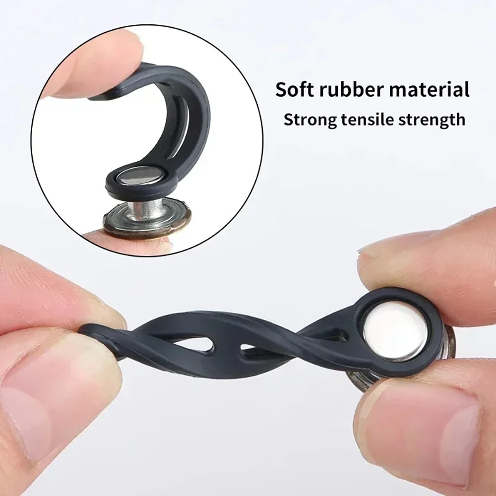 6pcs Universal Waist Expander DIY Crafts Metal Button Jeans & Pants Waist Extended Buckle Retractable Waistline Extended Button image 4